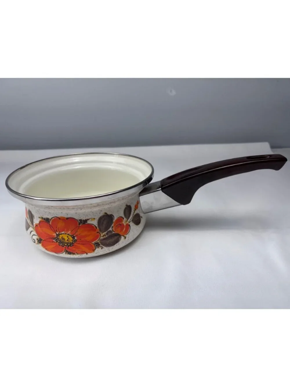Sanko Ware Show Floral Enamel Saucepan 6